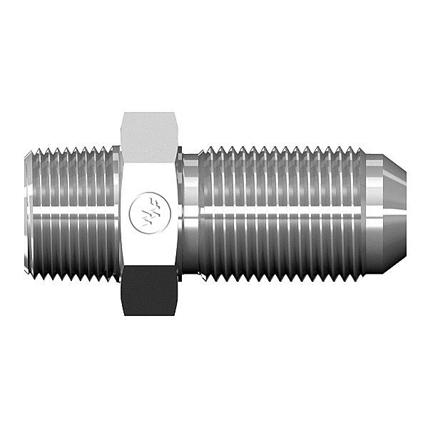 World Wide Fittings Male JIC To Male Pipe Bulkhead Straight 2706X06X06